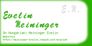 evelin meininger business card